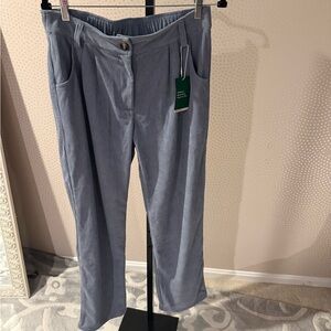 HALARA Women Light Blue Corduroy Pants